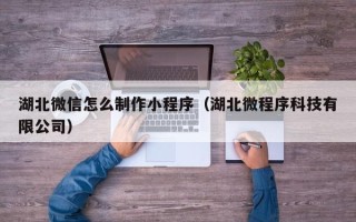 金坛湖北微信怎么制作小程序（湖北微程序科技有限公司）